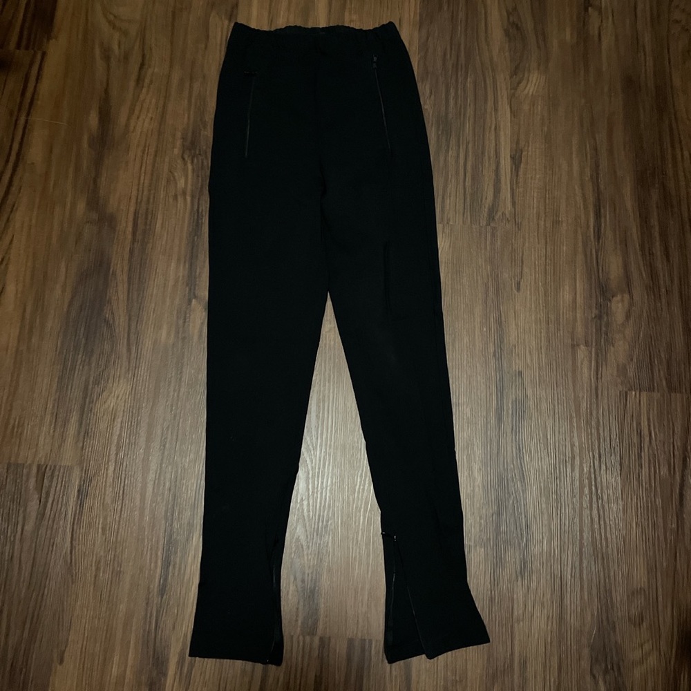 Wardrobe NYC black split hem leggings size S